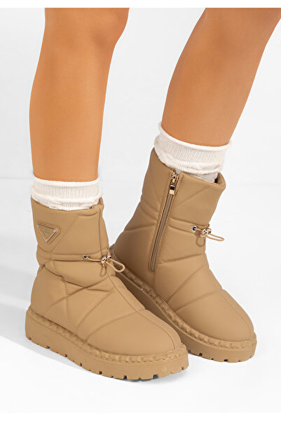 B T Shoes Γυναικείες Μπότες Χιονιού Debrah χακι