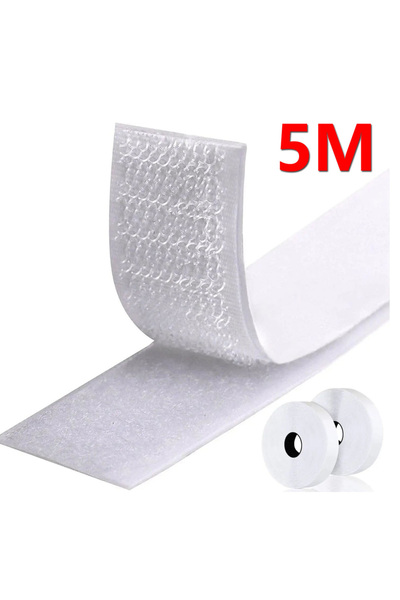 choice2 20mm Wide White 5Meter 1/3/5M Strong Self-adhesive Fastener Tape Hook...