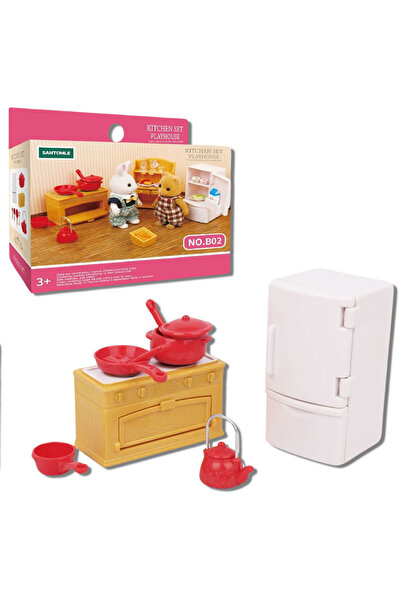 Choice4 B02 1:12 أثاث بيت الدمية العائلي في الغابة بيت الدمية المصغر من مونتي...