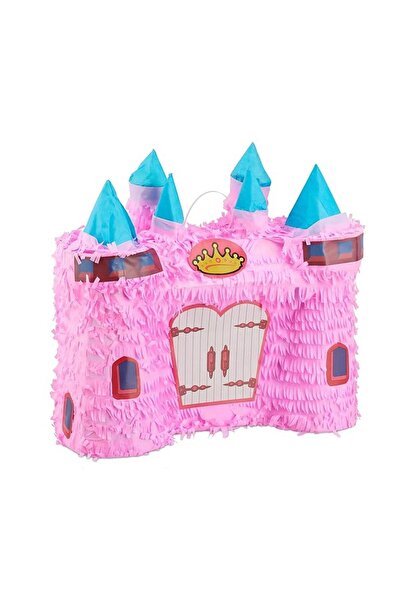 Flippy Princess Castle Pinata for Party, Flippy, Party Pinata, 40 x 37 x 15 cm, Light Pink