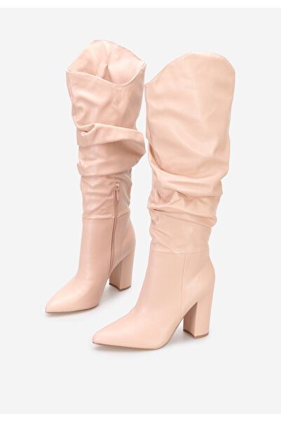 B T Shoes Tělové kozačky na podpatku Endes