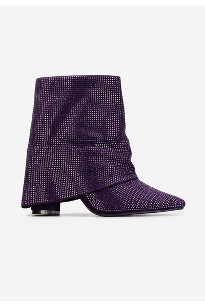 B T Shoes Μποτάκια με τακούνι μωβ Domina