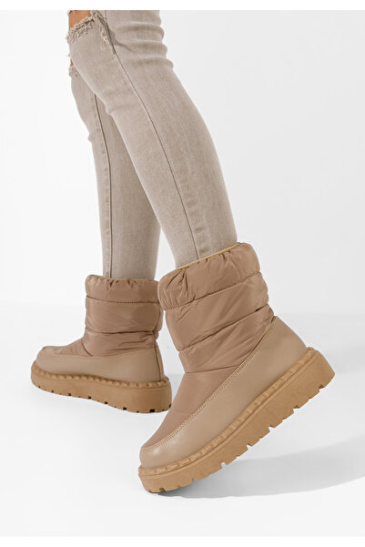 B T Shoes Γυναικείες Μπότες Χιονιού Aruela Χακι