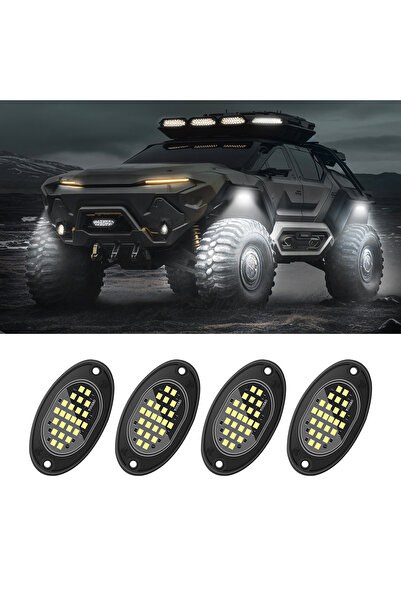 Choice3 مجموعة مصابيح هيكل السيارة البيضاء (4 قطع) للشاحنات، مصابيح LED خلفية...