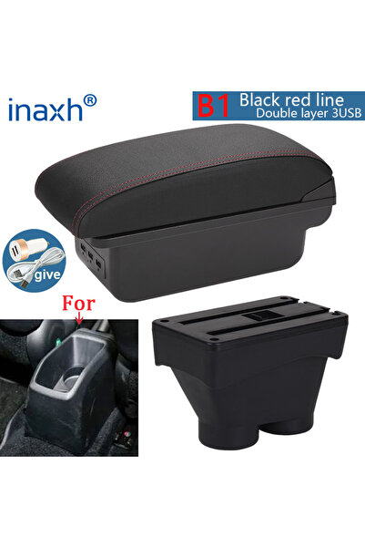Choice4 B1 Black red 3USB For Peugeot 208 Armrest Box Storage box Car accesso...