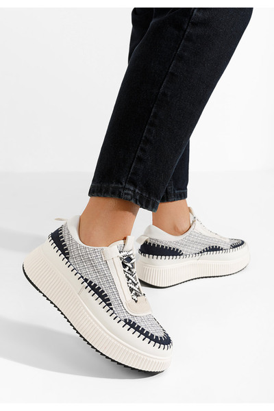 B T Shoes Šedé dámské tenisky na platformě Tenerife