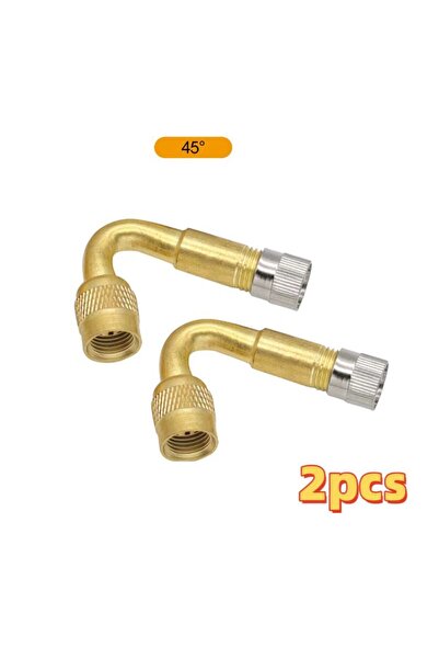 choice2 Golden 45 Degree 2Pcs Motorcycle 45 90 135 Degree Angle Bent Valve Ad...