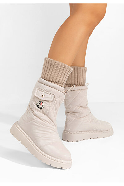 B T Shoes Γυναικείες Μπότες Χιονιού Kisena V2 μπεζ