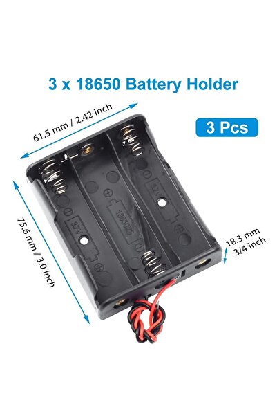 choice2 3 قطع 3 فتحات 3 قطع صندوق حامل بطارية 18650 1 فتحة علبة تخزين بطارية ...