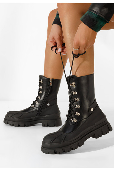 B T Shoes Bocanci damă Herreros negri