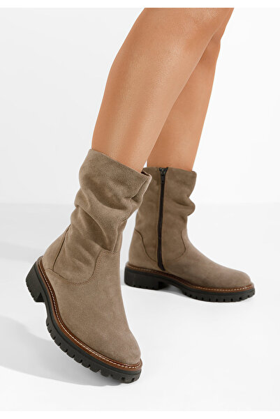 B T Shoes Šedé nízké kozačky Elerine