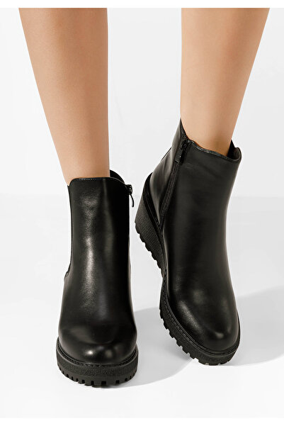 B T Shoes Μποτακια πλατφορμεσ Aleisa Μαύρα
