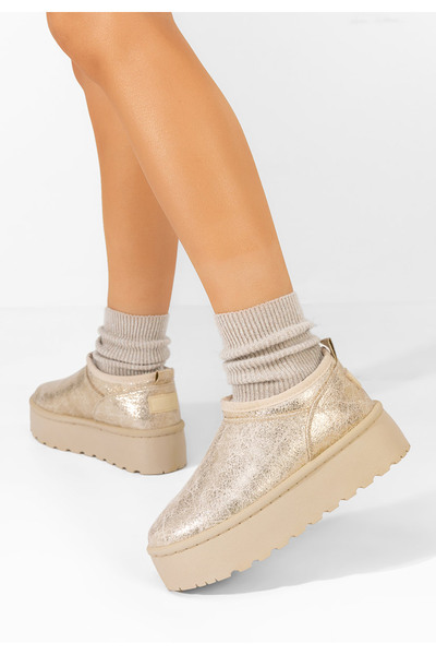 B T Shoes Zlaté dámské válenky Lorenna