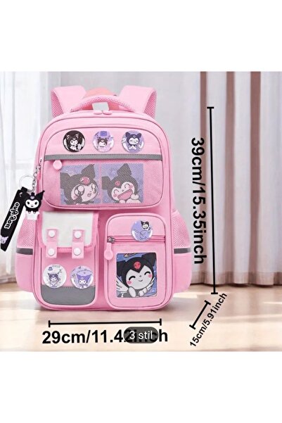 SANRIO Kuromi Bel Destekli Büyük Boy Çocuk Okul Çantası