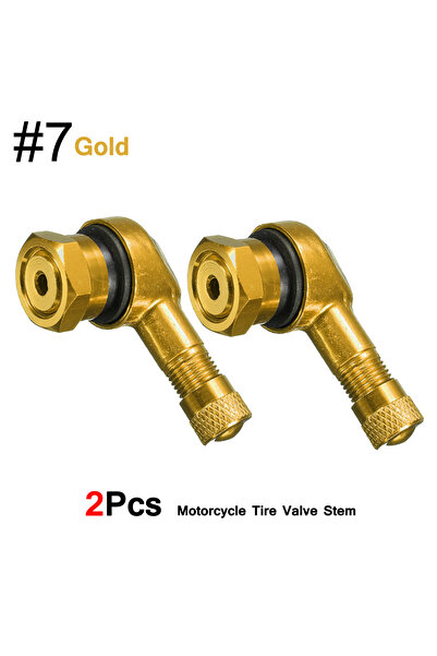 Choice3 7-Gold DSYCAR قطعتان من صمامات إطارات الدراجات النارية بزاوية 90 درجة...