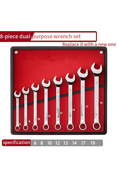 Choice5 طقم مفاتيح ربط مكون من 8 قطع مع حقيبة لف، مقاسات من 6 إلى 24 مم، مصنو...