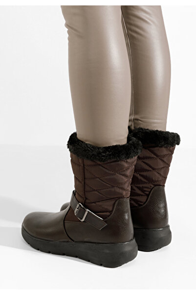 B T Shoes Hnedé dámské kozačky Eleanore