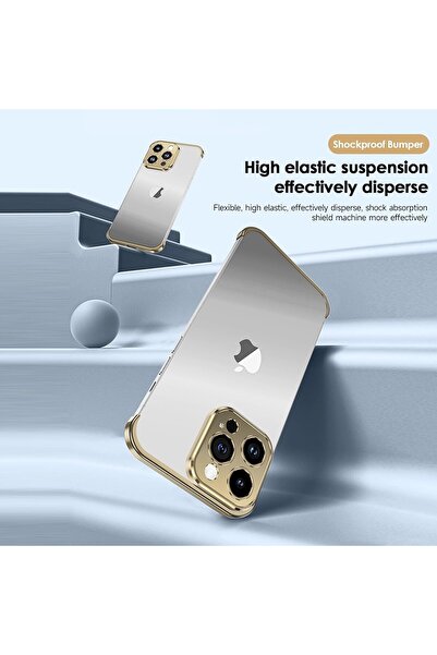 Flippy Μεταλλική θήκη χωρίς άκρα, συμβατή με iPhone 16, Flippy, κράμα αλουμινίου, ανθεκτική σε κραδασμούς, αντιγρατσουνιές, χρυσή