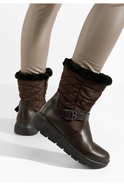 B T Shoes Hnedé dámské kozačky Eleanore