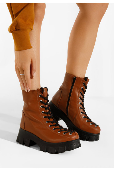 B T Shoes Αρβυλάκια δερματινα ταμπά Suneca