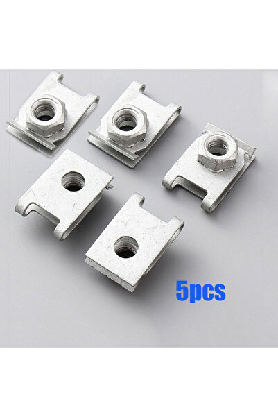 Choice 5pcs Car Metal Clips U-Type Fastener Screw Bases Auto Bumper Fender Tr...
