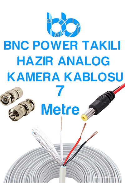 İMEXTECH Analog Kamera Bağlantı Kablosu Power Jack Uçlu BNC Takılı Kullanıma ...