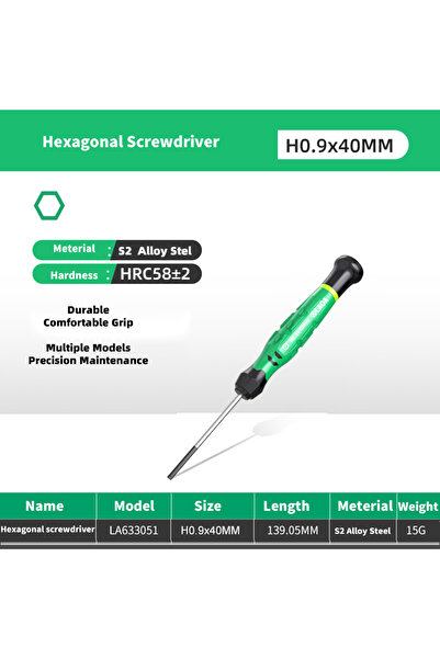 Choice13 0.9x40mm LAOA 1pc Mini Hexagonal Screwdriver With Magnetism S2 Alloy...