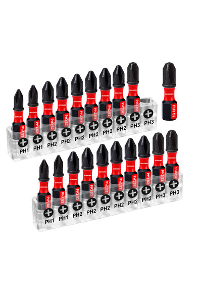 Choice1 20PCS Geinxurn 1 Inches Impact Magnetic #1/#2/#3 Phillips Screwdriver...