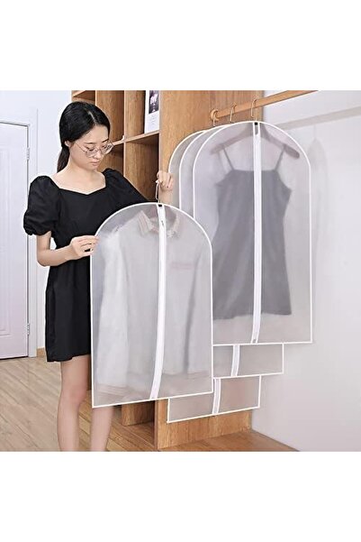 Flippy Σετ 5 Καλύμματα Αποθήκευσης με Φερμουάρ, Flippy, Προστατευτικά για Ταξίδια, Ανθεκτικά στη Σκόνη, 60x100 cm, Διαφανή