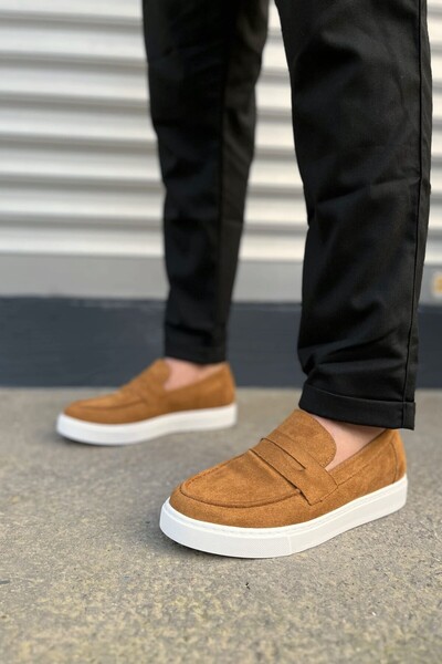 Lucy Shoes JY180 Estilo X حذاء رجالي رياضي كلاسيكي بدون رباط من جلد الغزال SB...