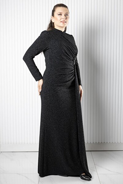 SUBU TASARIM Sahra Evening Dress Black Tbsahn276