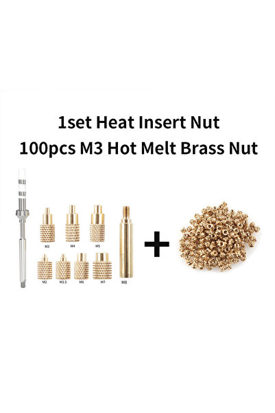 Choice3 1set and 100pc M3nut Heat Insert Nut Iron Tip TS100 Soldering Iron Ti...