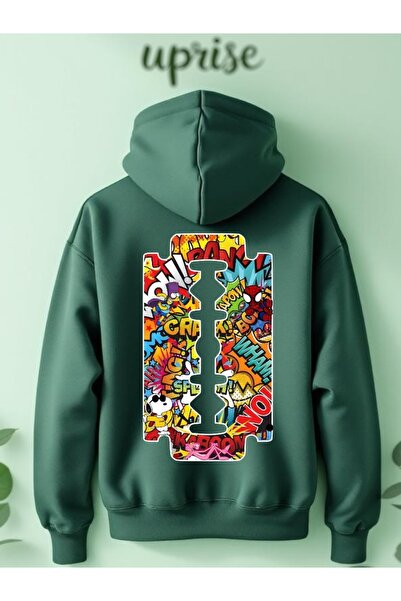 Vordevia Φούτερ Karakter με τύπωμα Cotton 3 Thread O oversized