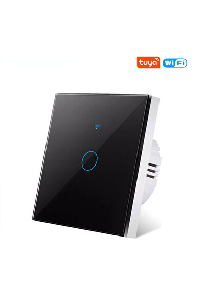 choice2 مفتاح حائط ذكي أسود من نوع AXUS بزر واحد، يعمل بتقنية Tuya Smart Life...