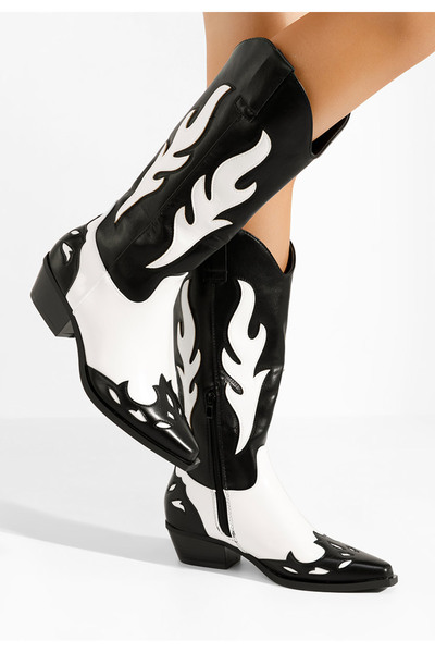 B T Shoes Καουμπόικες Μπότες Celesta Μαύρα