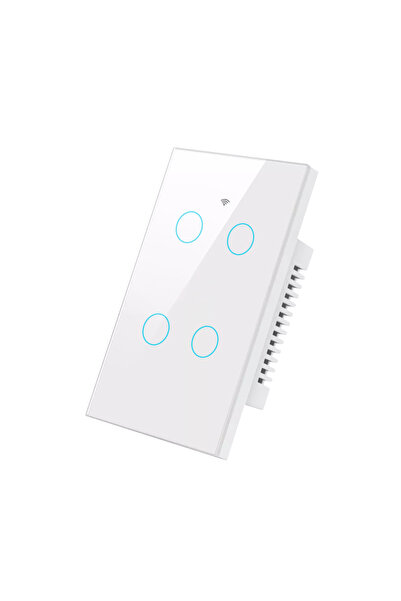 Choice3 مفاتيح إضاءة جدارية تعمل باللمس من تويا، رباعية (بيضاء)، مزودة بتقنية...