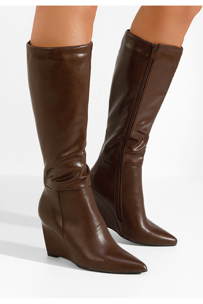 B T Shoes Μπότες με πλατφόρμα Enania καφε
