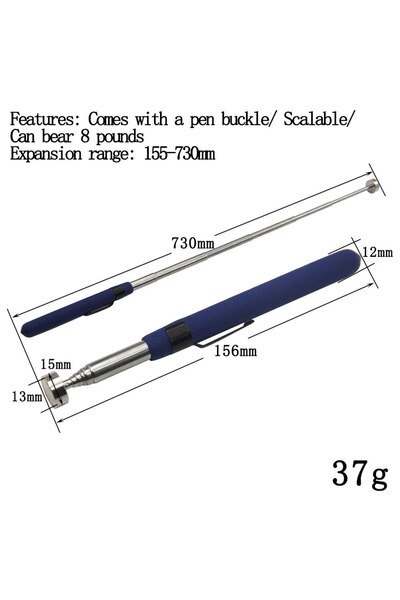 Choice1 قلم شفط مغناطيسي أزرق قابل للسحب بوزن 8 أرطال، مزود بقضيب شفط حديدي، ...