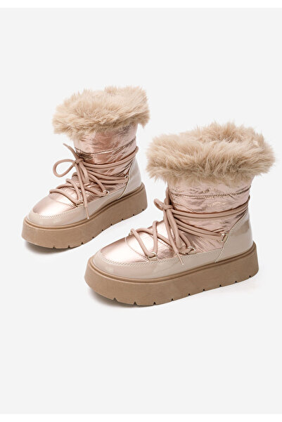 B T Shoes Γυναικείες Μπότες Χιονιού Shaquana χακι