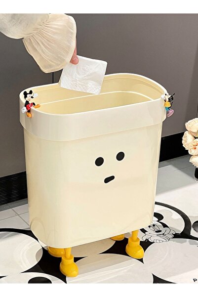 ARVALE 14 Liter Standing Trash Can – Fun to Use with Surprise Sticker Expression