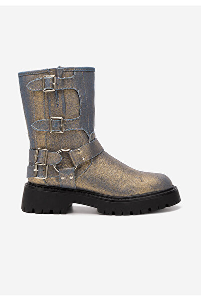 B T Shoes Zlaté nízké kozačky Jesica