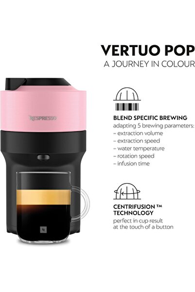 Nespresso Vertuo Pop coffee pod machine by Nespresso, Candy Pink - UAE Version