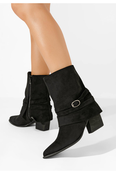 B T Shoes Γυναικεία Μποτάκια Cowboy Katalena Μαύρα
