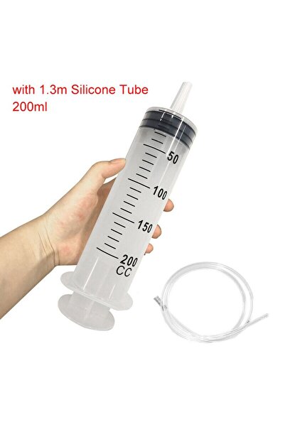 Choice1 200ml with 1.3m tube 150ml-500ml Large Capacity Syringe Syringes Reus...