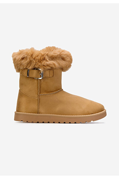 B T Shoes Camelové dámské zimní boty Cherina