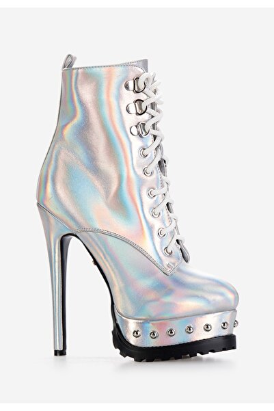 B T Shoes Μποτάκια με φιαπα ασιμι Messina