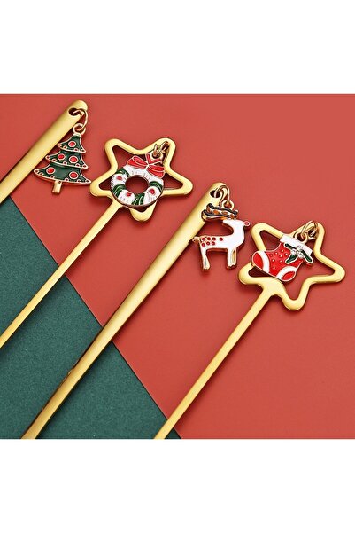 Flippy 4 Spoons, Flippy, Christmas, Carry The Merry, 4 Pendant Models with Star, 19 x 16 x 2 cm, Multicolor