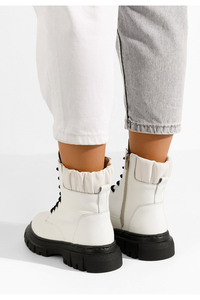 B T Shoes Αρβυλάκια δερματινα Zarsa λευκά