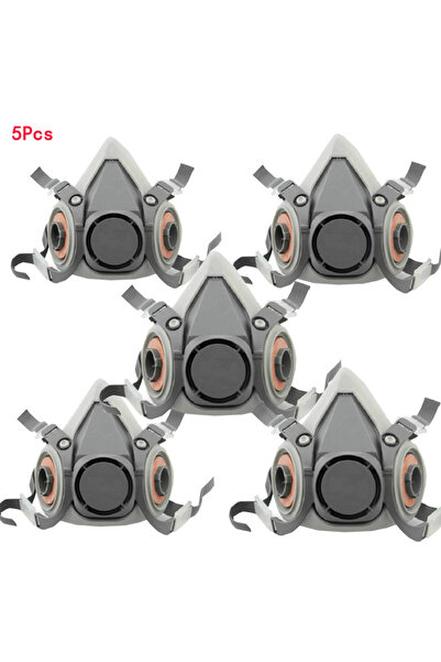 Choice3 5 قطع من كمامات الوجه الصناعية 6200، كمامات تنفس 6200، كمامات غاز، كم...