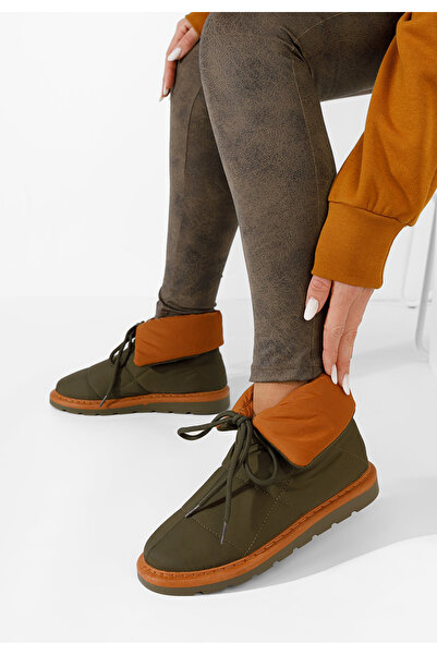 B T Shoes Γυναικείες Μπότες Χιονιού Helasa πρασινο